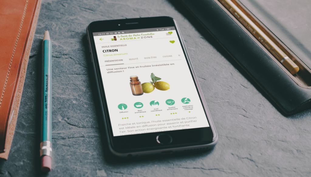 L'application mobile Aroma Zone : santé/bien-être & e-commerce 1 Application mobile Aroma Zone par ACSEO