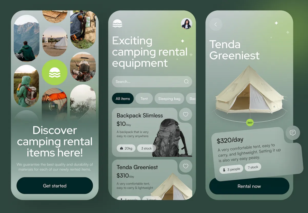 4 tendances UI/UX Design pour 2025 6 Exemple de Glassmorphism, une tendance graphique de 2025