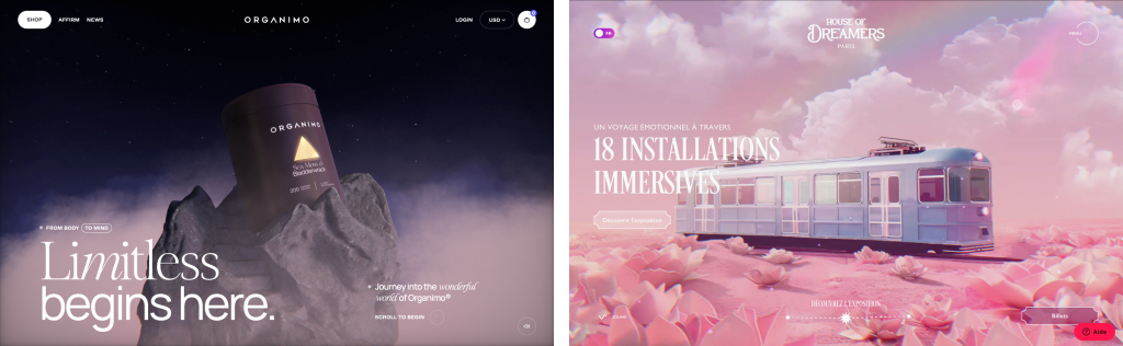 4 tendances UI/UX Design pour 2025 3 Exemples de sites utilisant l'expérience immersive pour vendre leurs produits