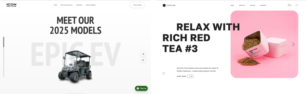 4 tendances UI/UX Design pour 2025 4 Exemples de sites au style minimaliste