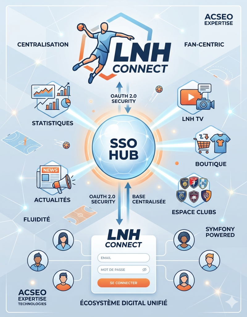 LNH Connect : Centraliser l’expérience utilisateur grâce au Single Sign-On (SSO) 2 LNH cartographie SSO ACSEO