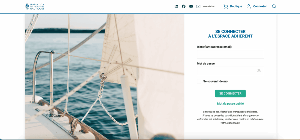 Fédération des Industries Nautiques : une plateforme Symfony multi-composants pour fédérer l'écosystème nautique français 2 Extranet adhérents Fédération des Industries Nautiques (FIN)