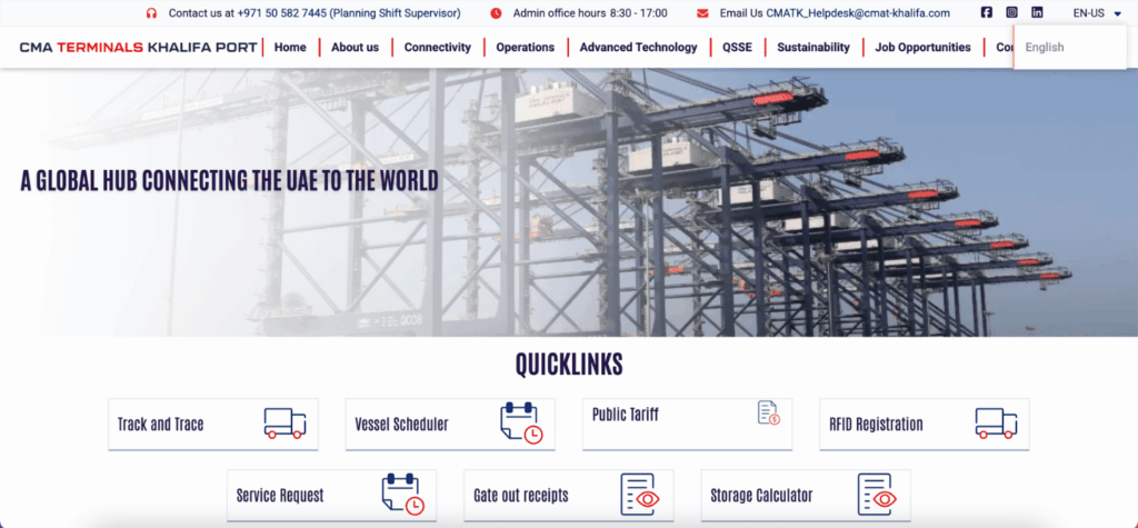 CMA-CGM Terminal : une usine à sites avec TinaCMS pour industrialiser le déploiement multi-sites 1 CMA-CGM Terminal Khalifa Port