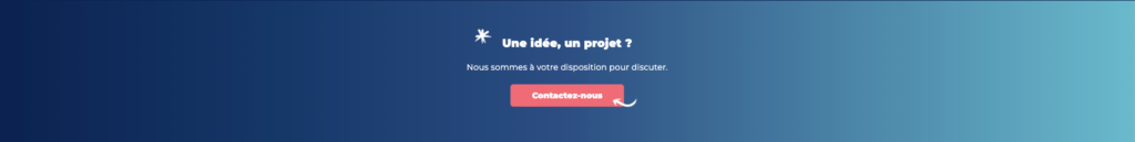 Refonte et optimisation Wordpress du site web d’ACSEO 5 Refonte et optimisation WordPress : Bannière de bas de page du site web d’ACSEO après refonte
