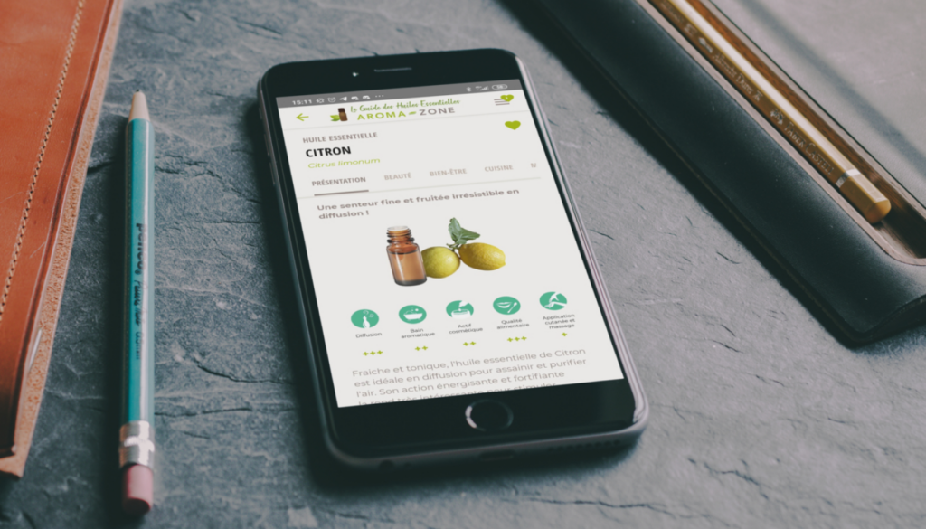 Application mobile Aroma Zone par ACSEO