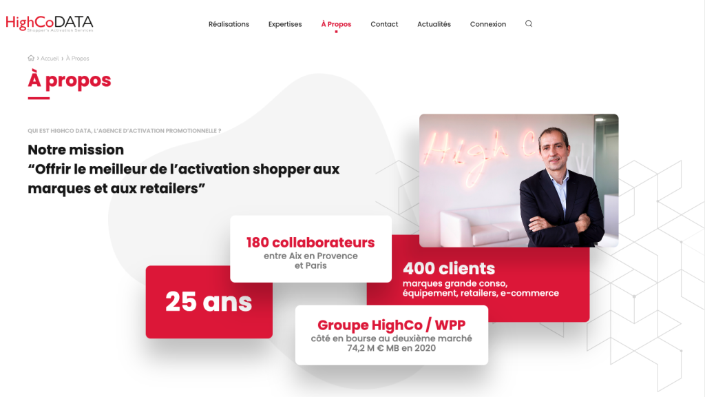 Refonte wordpress HighCo DATA par ACSEO