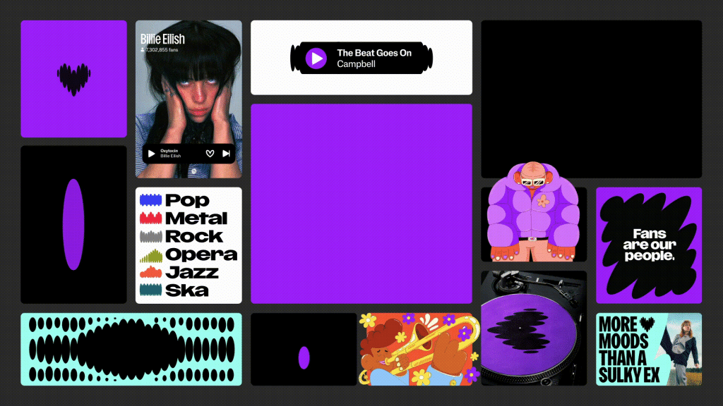 Charte graphique Deezer : le style néons continue d'être tendance