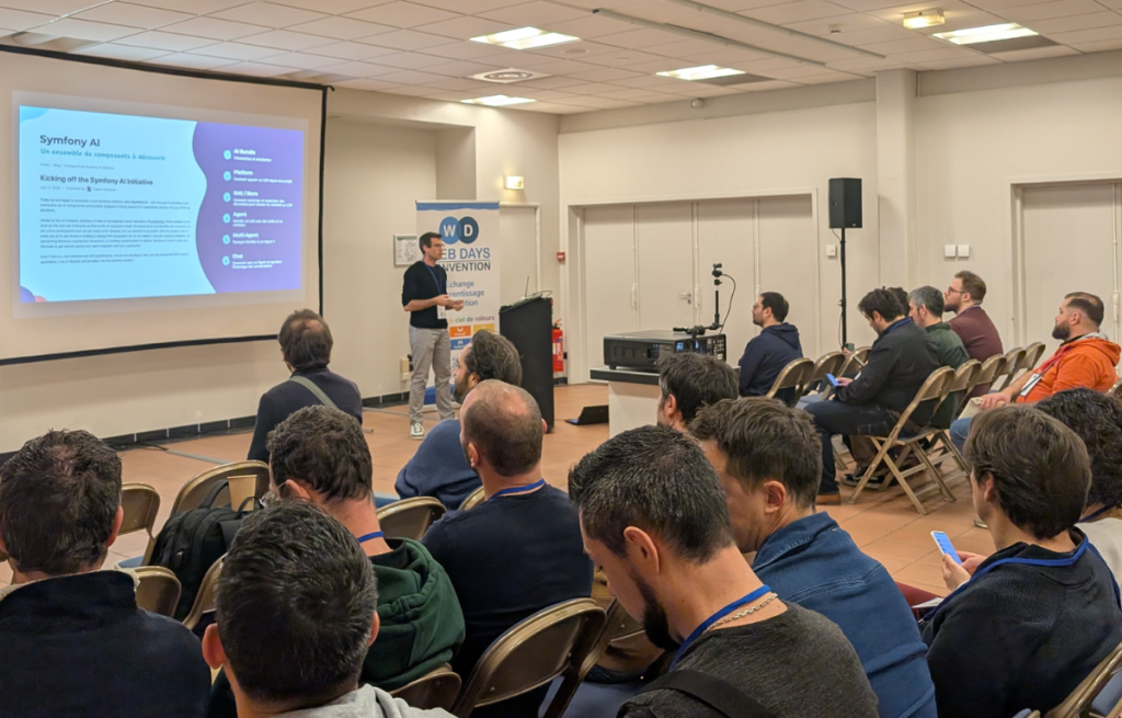 Nicolas Potier d'ACSEO présente Symfony IA aux Web Days