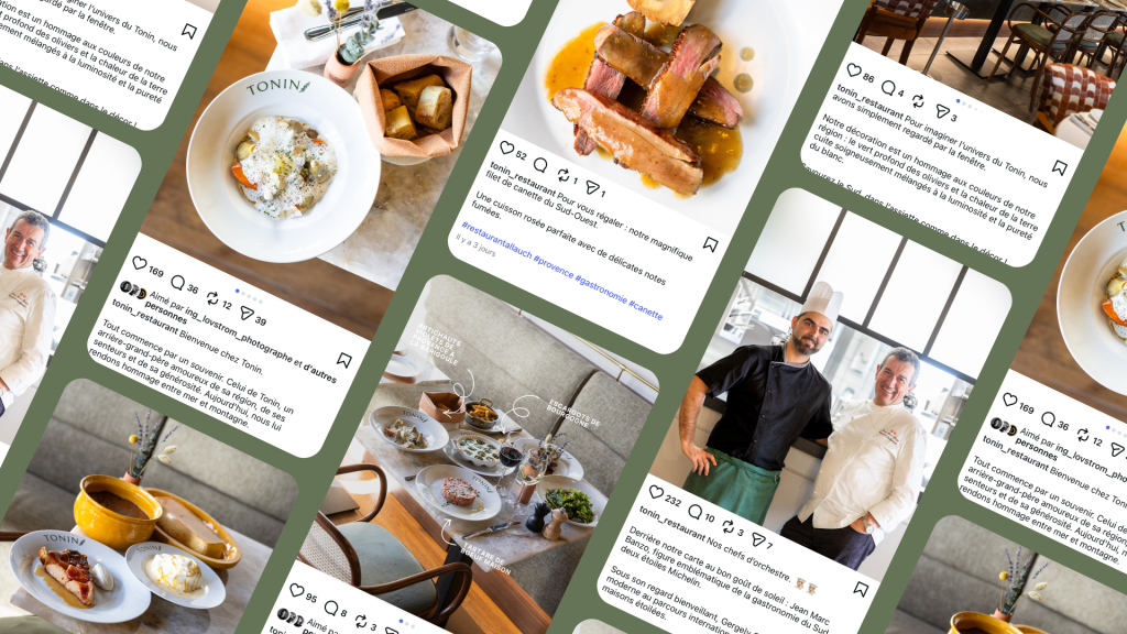 Stratégie Instagram d'ACSEO pour le restaurant Tonin