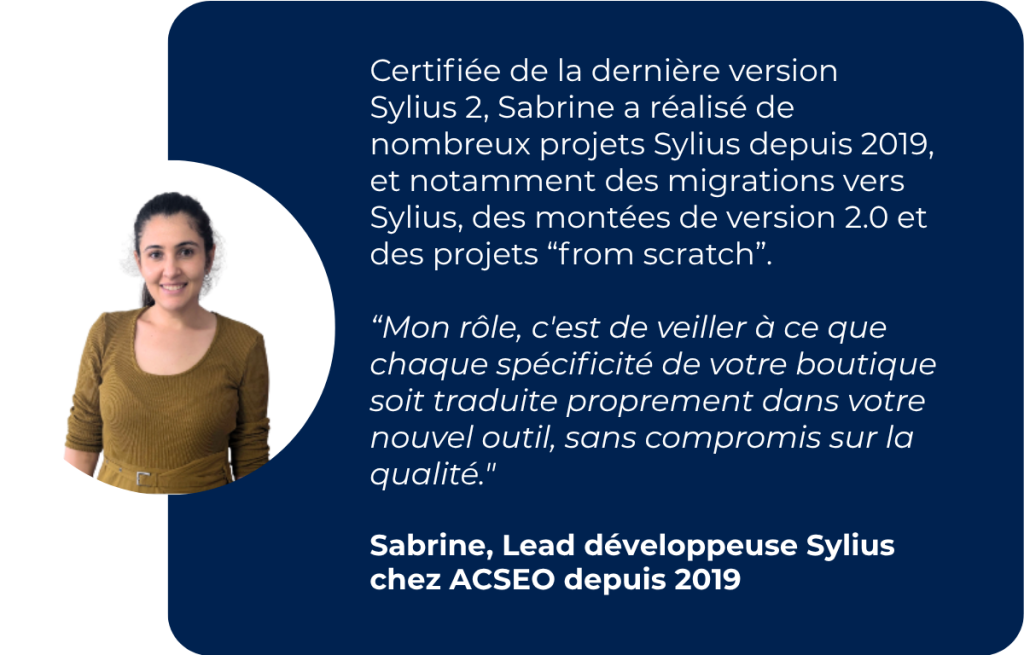 Sabrine Ferchichi, lead développeuse Sylius